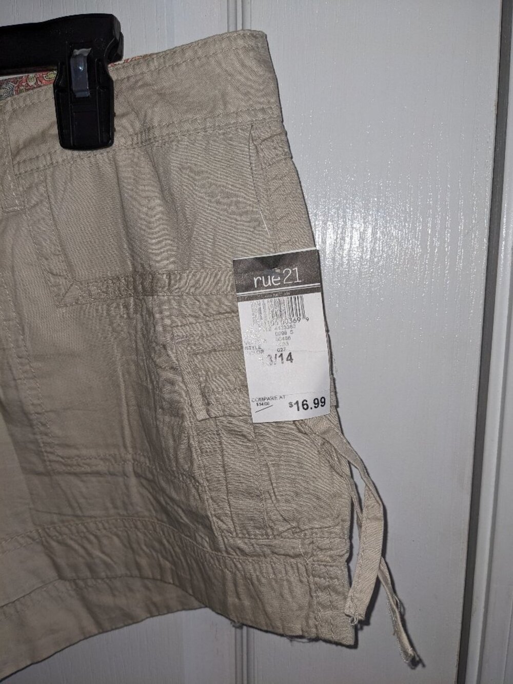 Rue 21 NWT Khaki Cargo Shorts Sz 13/14 - Picture 5 of 5